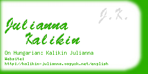 julianna kalikin business card